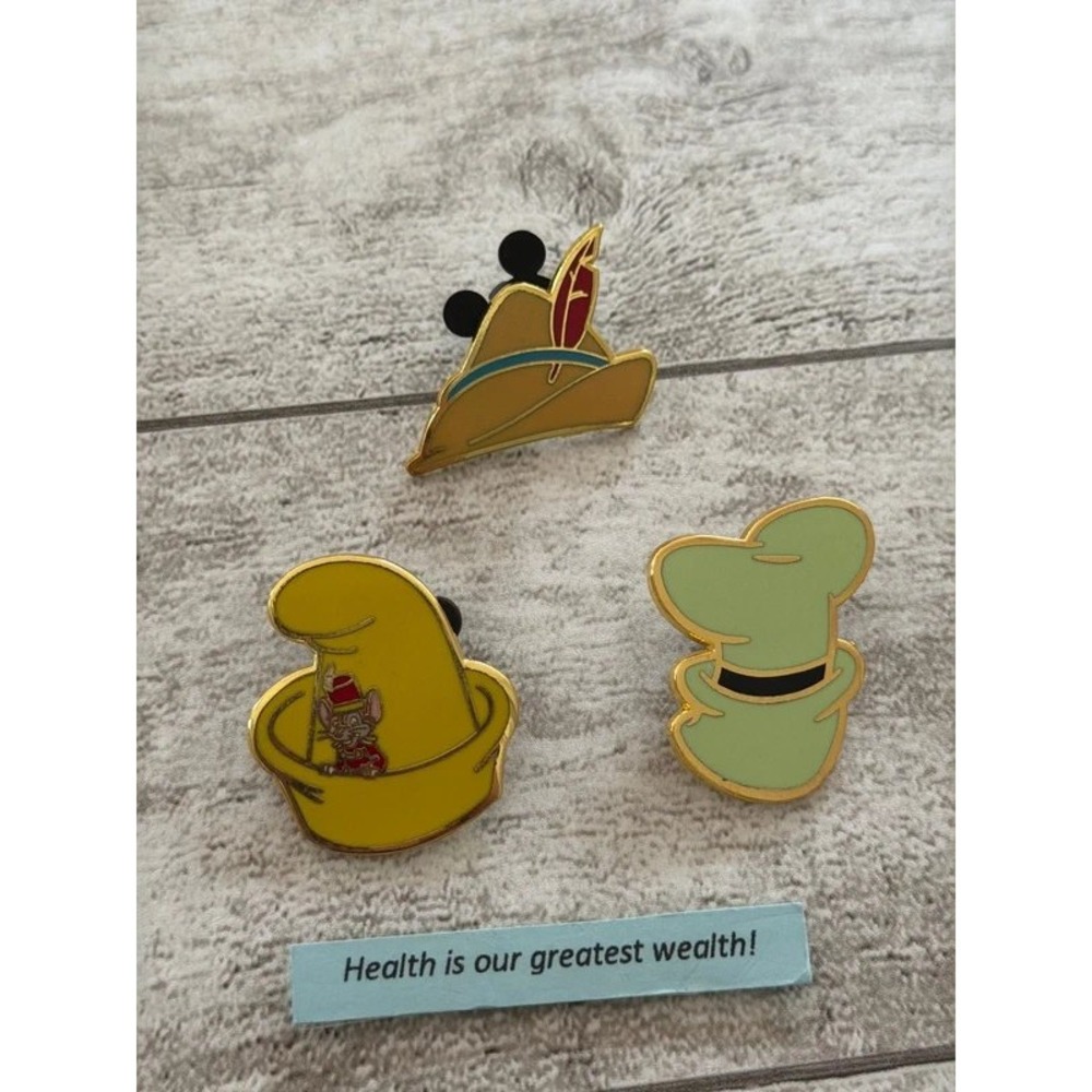 Disney Character Hat Pins - Set of 3
